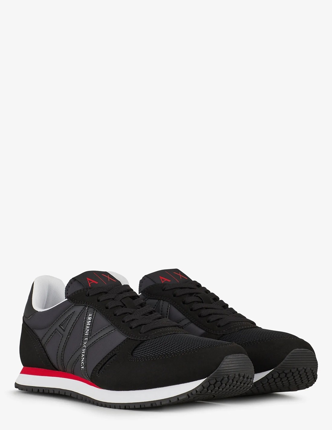 armani exchange Baskets De Ville Homme Street Men noir rouge