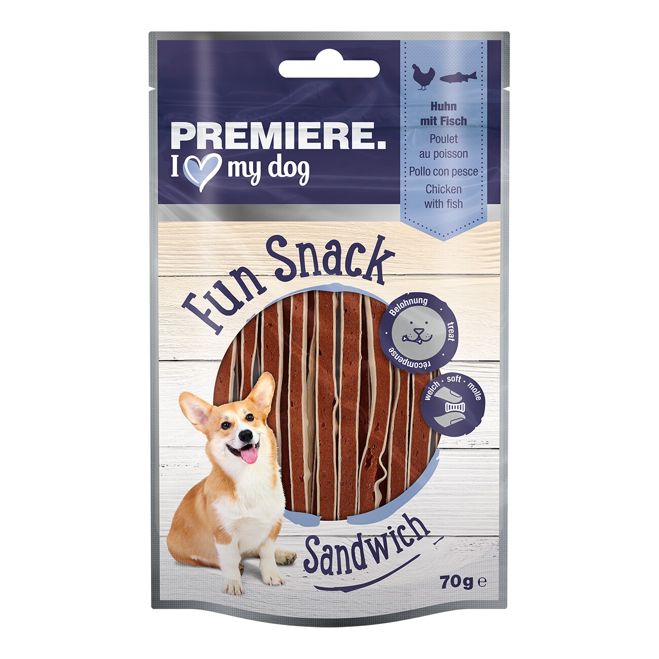 PREMIERE Fun Snack Sandwich Huhn mit Fisch 70 g
