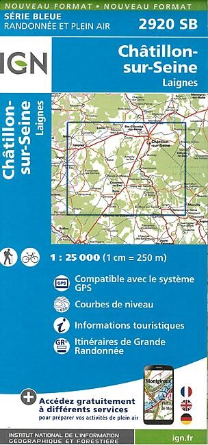 IGN - 2920 SB CHATILLON SUR SEINE 1 25 000