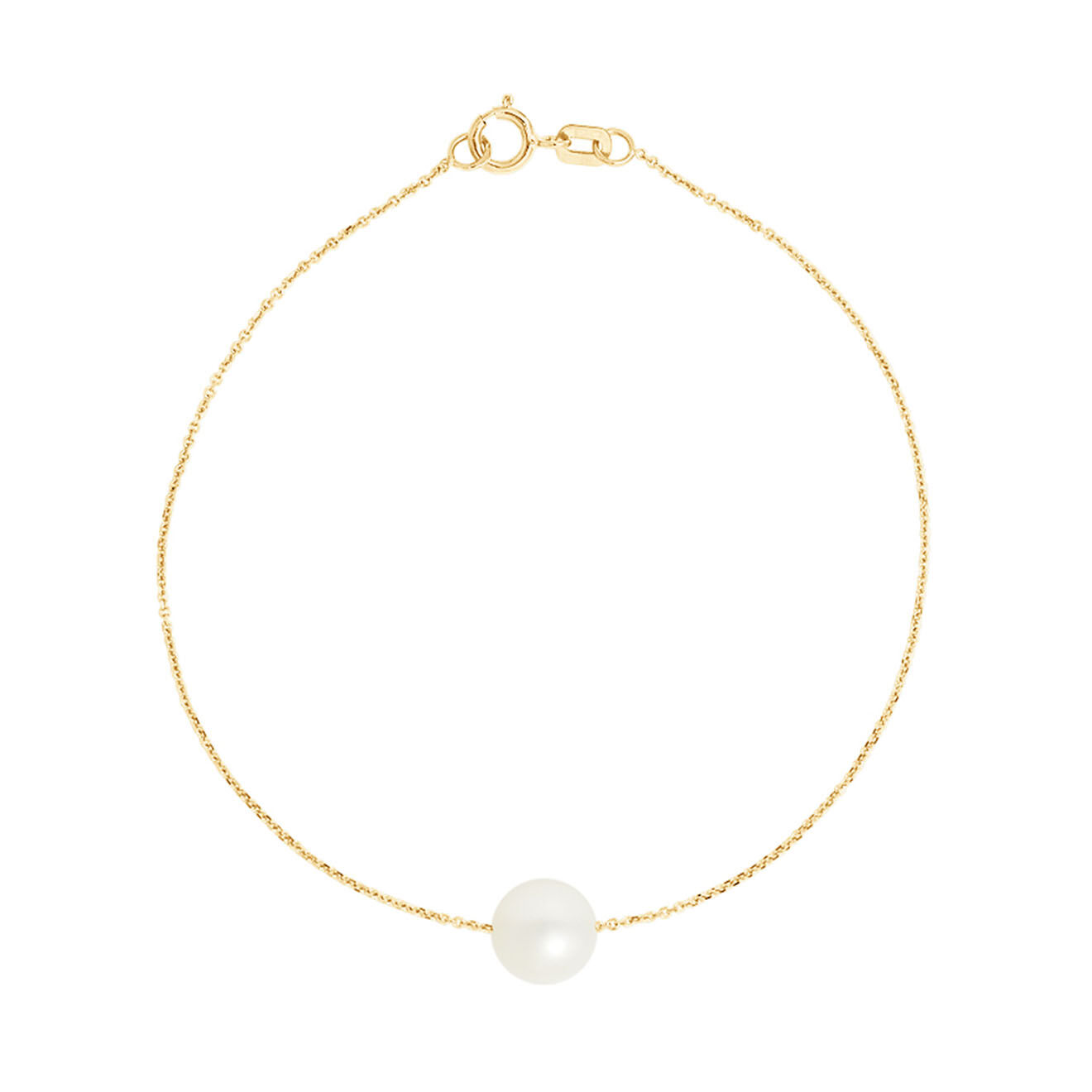 Pearl Addict Bracelet Leilani Or Jaune & Perle d'Eau Douce blanc naturel