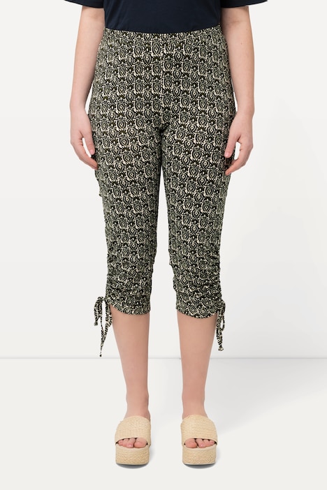 Capri-Leggings, Saumband, Elastikbund, Biobaumwolle