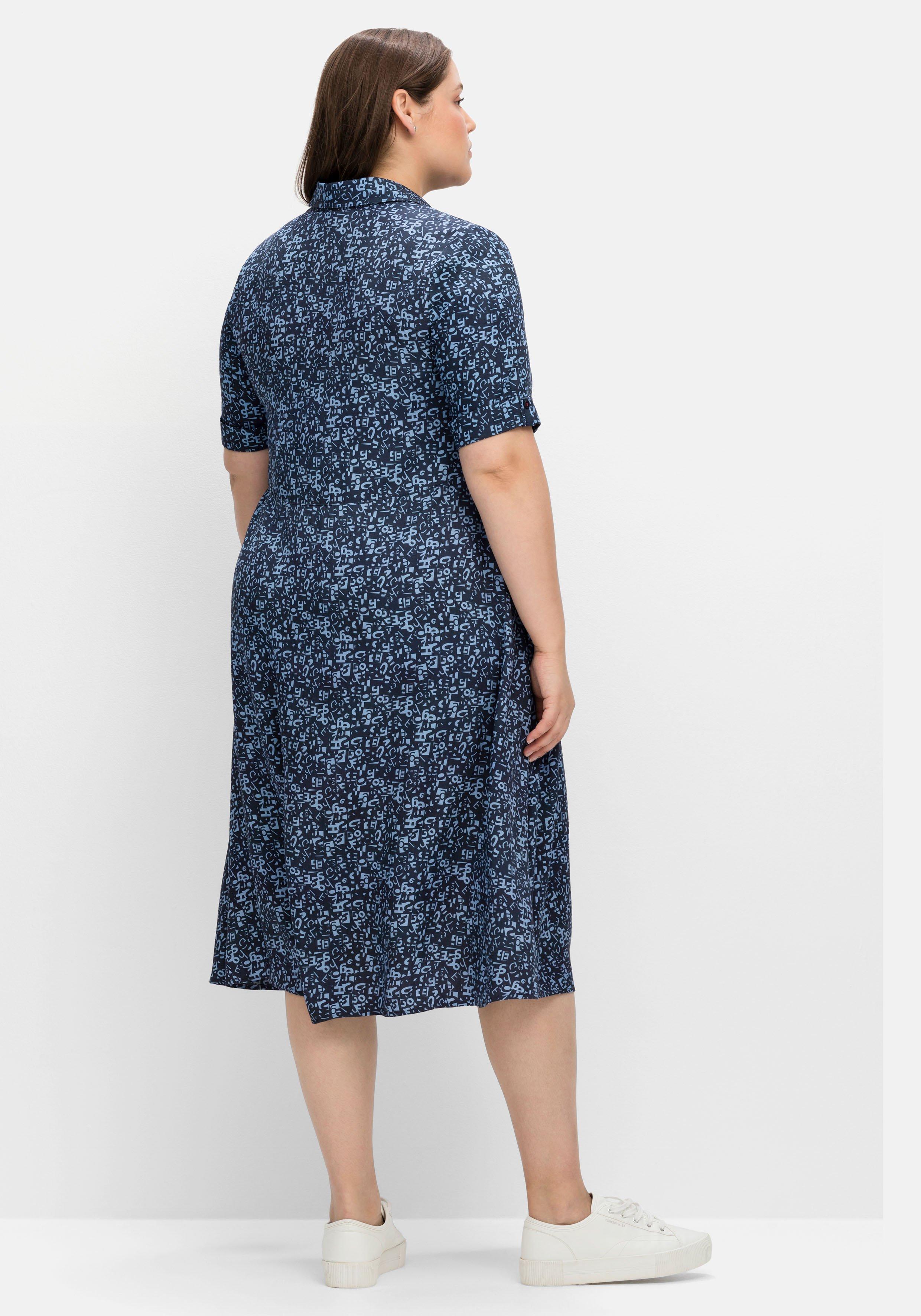 Blusenkleid in Maxilänge, mit Alloverprint