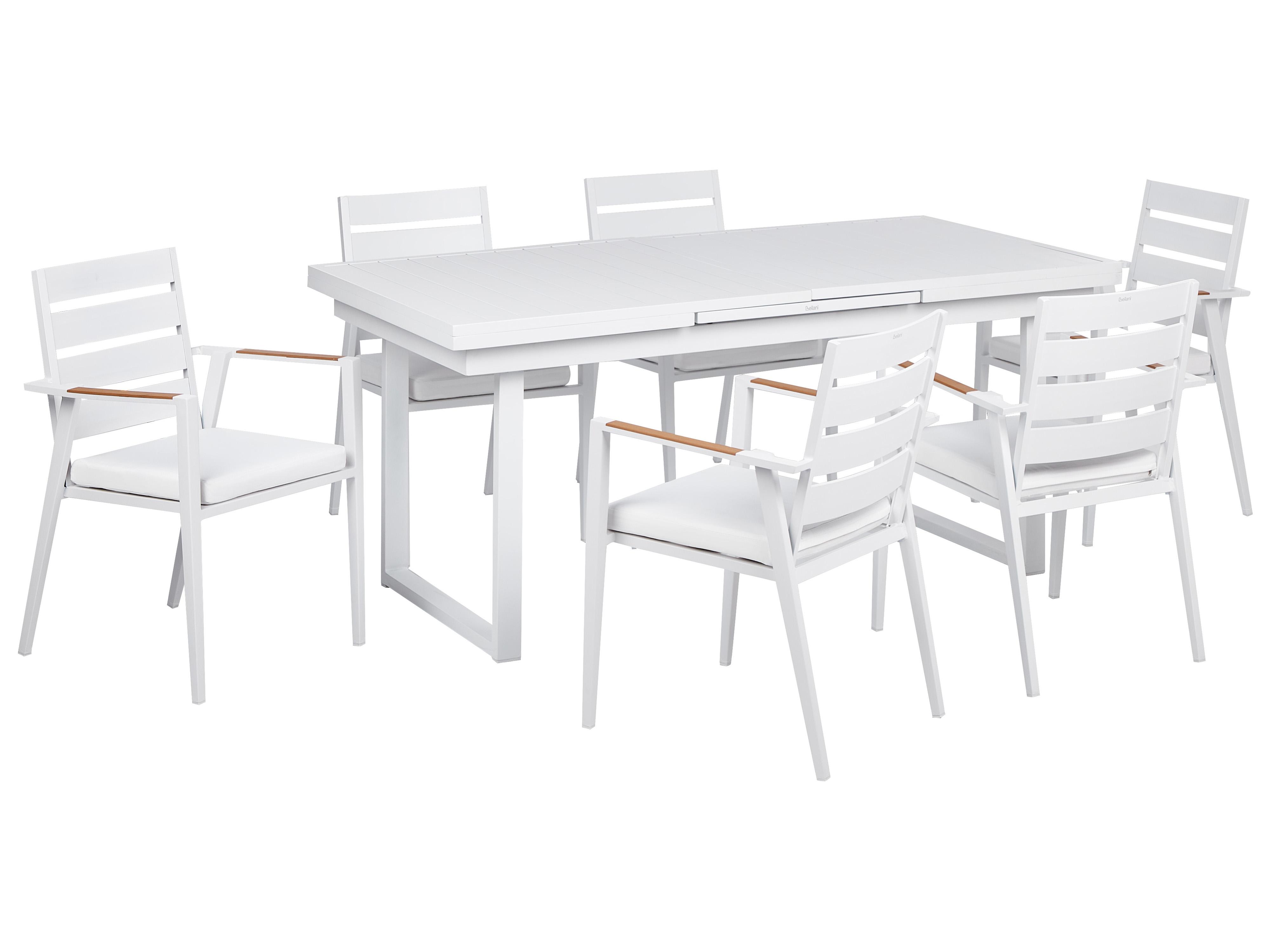 Tuinset 6-zits VALCANETTO/TAVIANO Metaal Wit