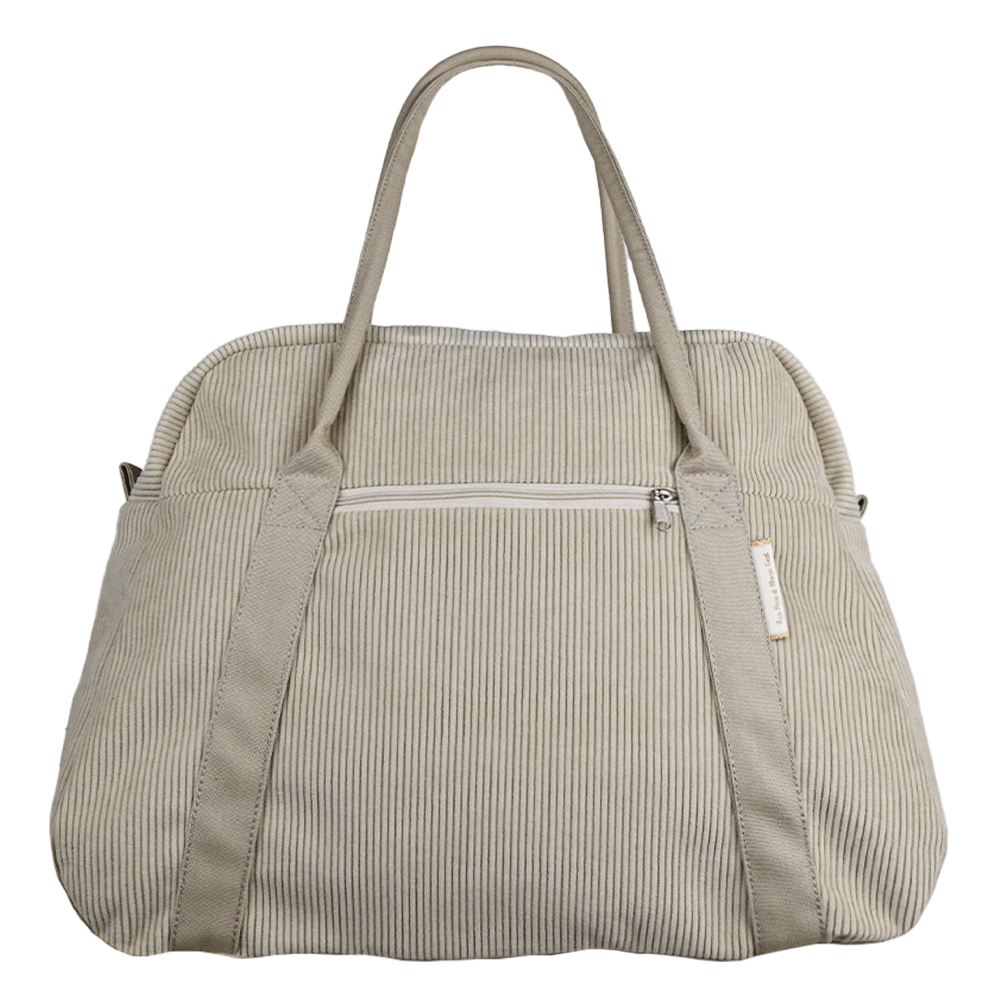 Sac Bowling Velours Côtelé Beige