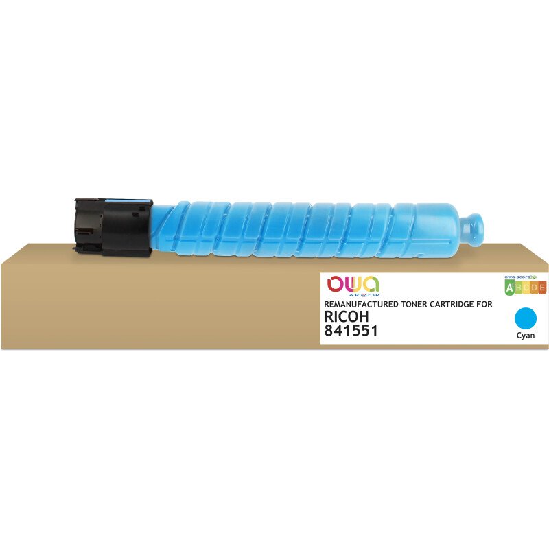 Toner remanufacturé OWA - standard - Cyan - pour RICOH 841551