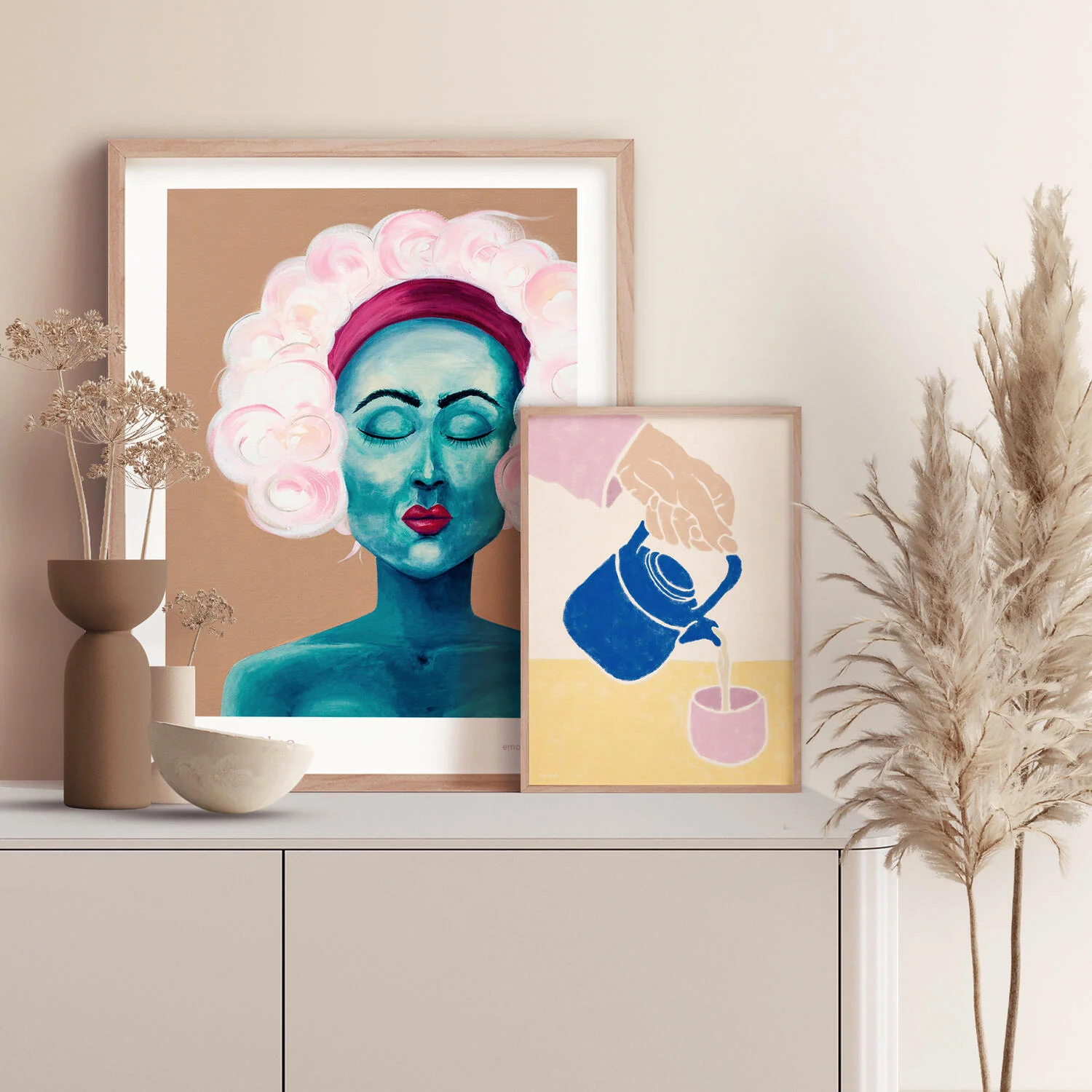 Poster & Frame  All By Voss Beautiful Blue plakat - 30x40 cm.