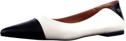Babouche zwart/beige combi Becca-1 - maat 42 ballerina zwart/beige combi - maat 42 Calandschoen
