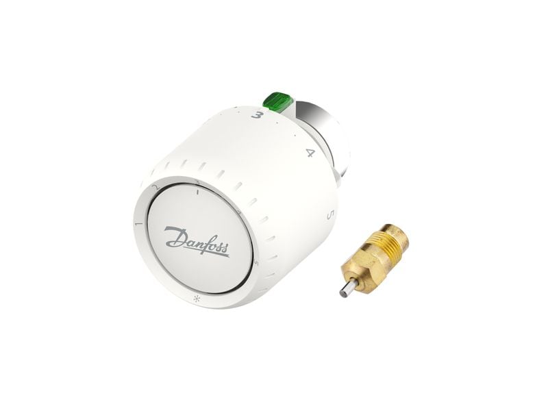 Danfoss Smarter Thermostat Aveo, RA/VL Thermostatischer Kopf mit Stopfbuchse für Danfoss RA/VL-Ventile
