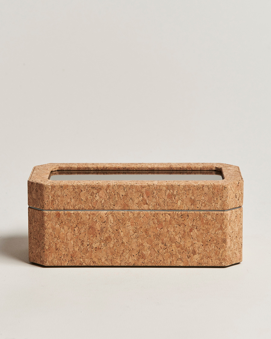 WOLF Cortica 4 Piece Watch Box Cork
