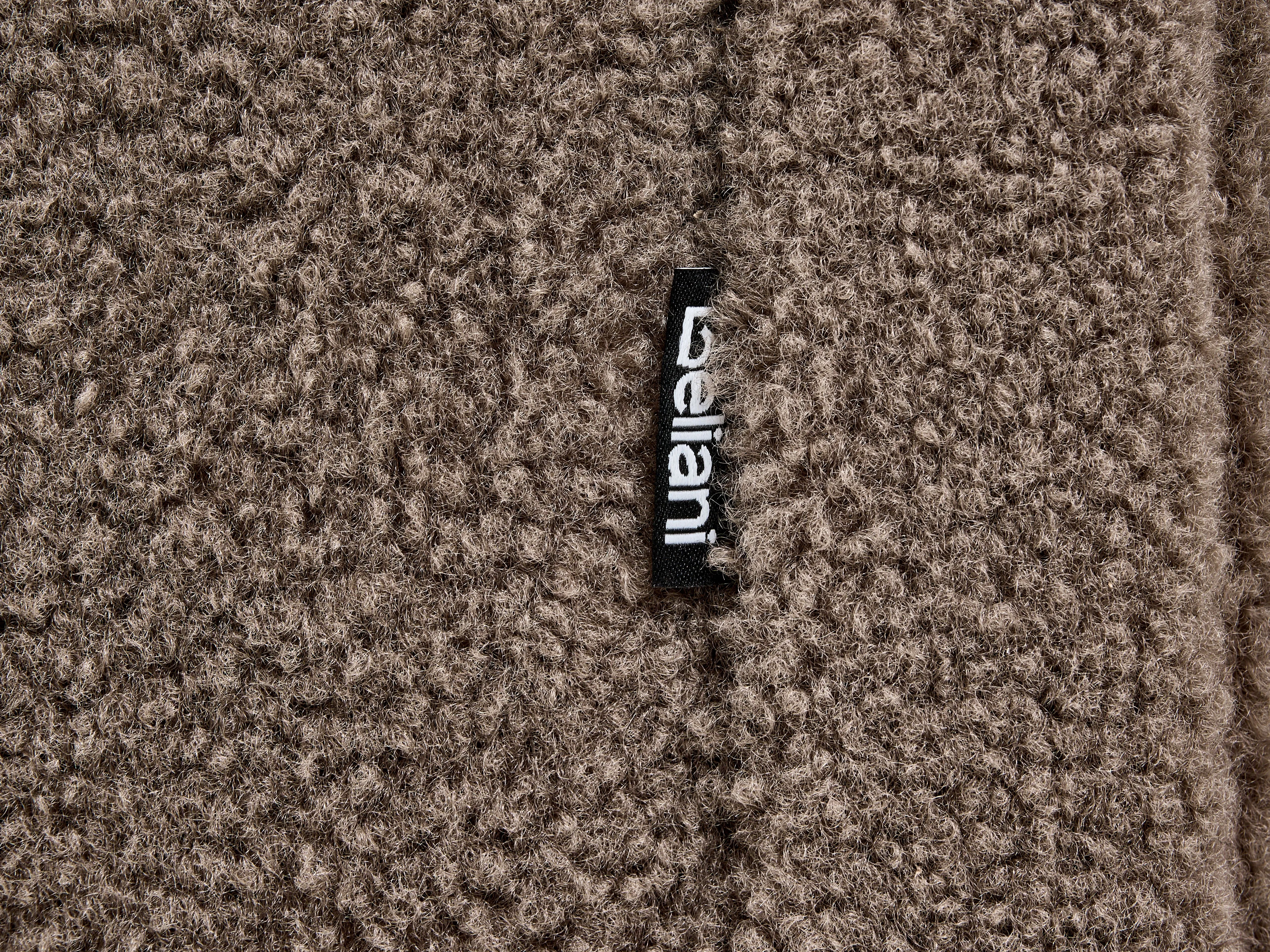 Opbergbed zonder hoofdbord Bouclé DINAN 90 x 200 cm Taupe