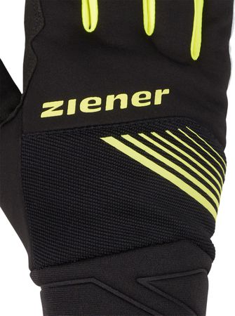 DIRICH TOUCH Unisex-Softshellhandschuhe  blackpoison yellow  XL=10