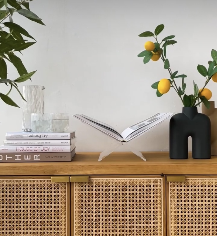 Boekenstandaard Perspex transparant