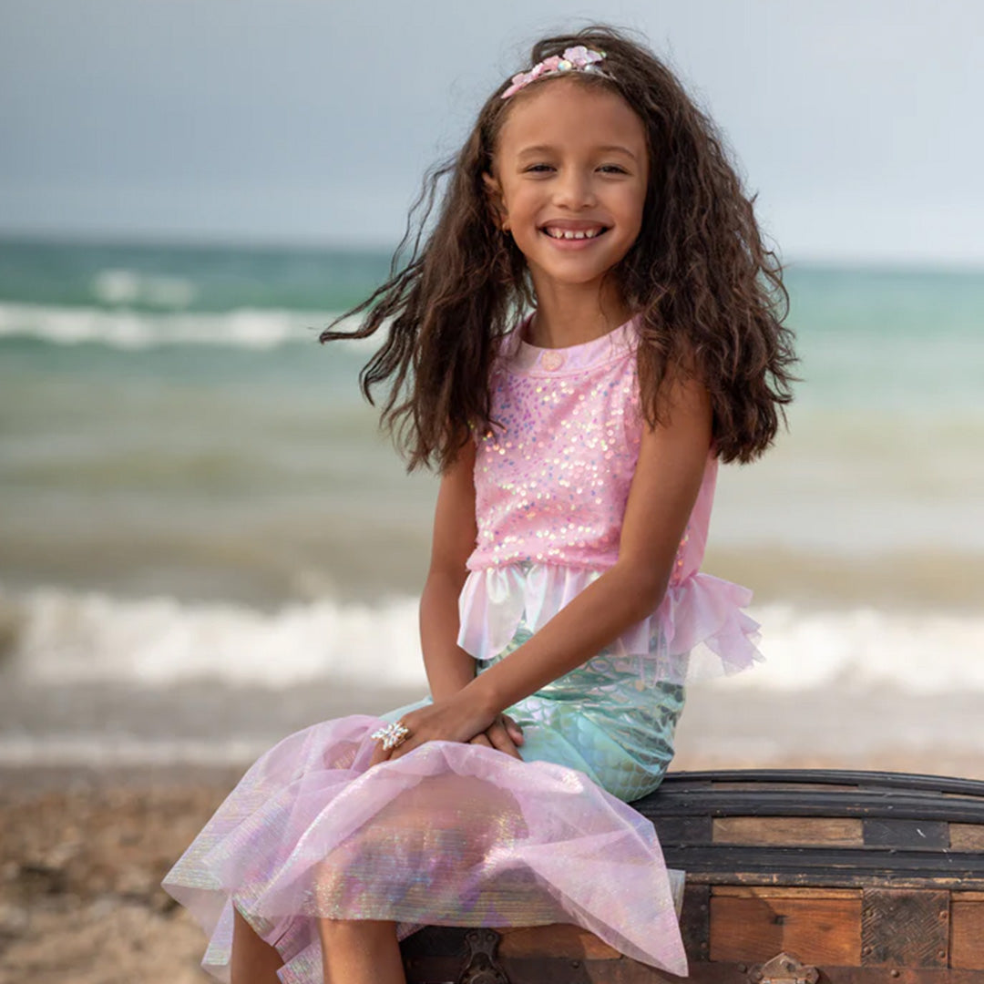 Great pretenders verkleedjurk zeemeermin misty roze - 4-6 jaar