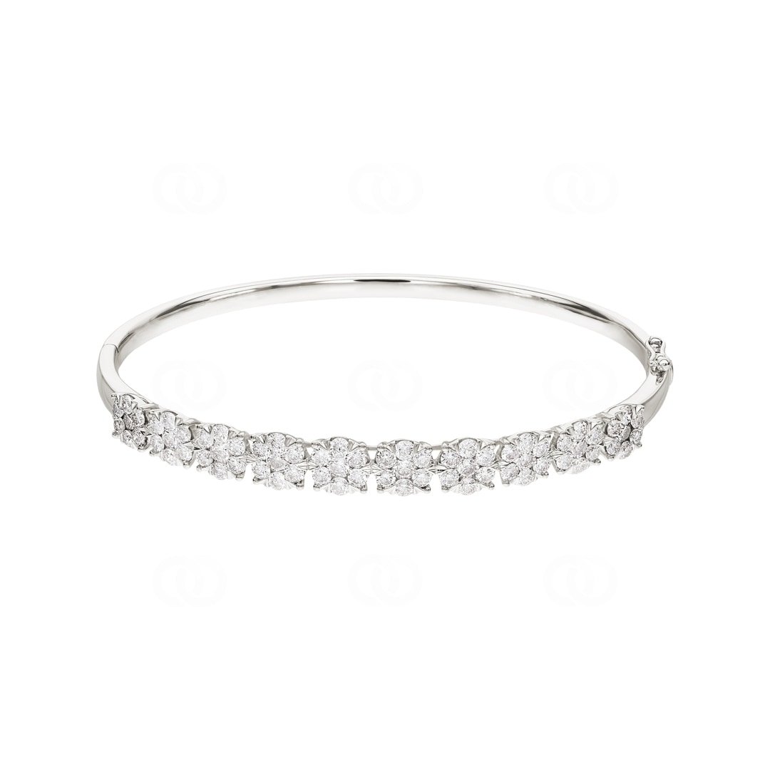 3.00 Karat Diamantarmreif 750/18 K Weissgold