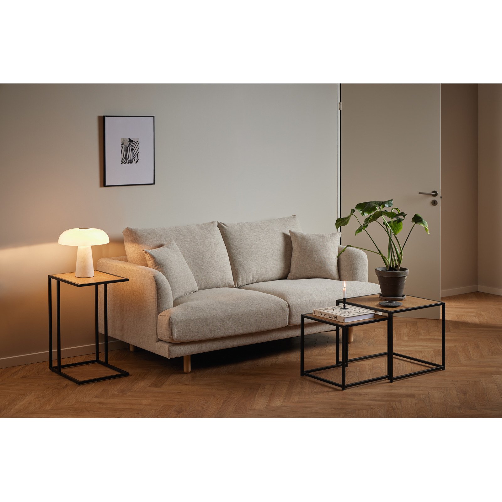 Beistelltisch Wade MDF Wildeiche 43 x 63 x 35 cm