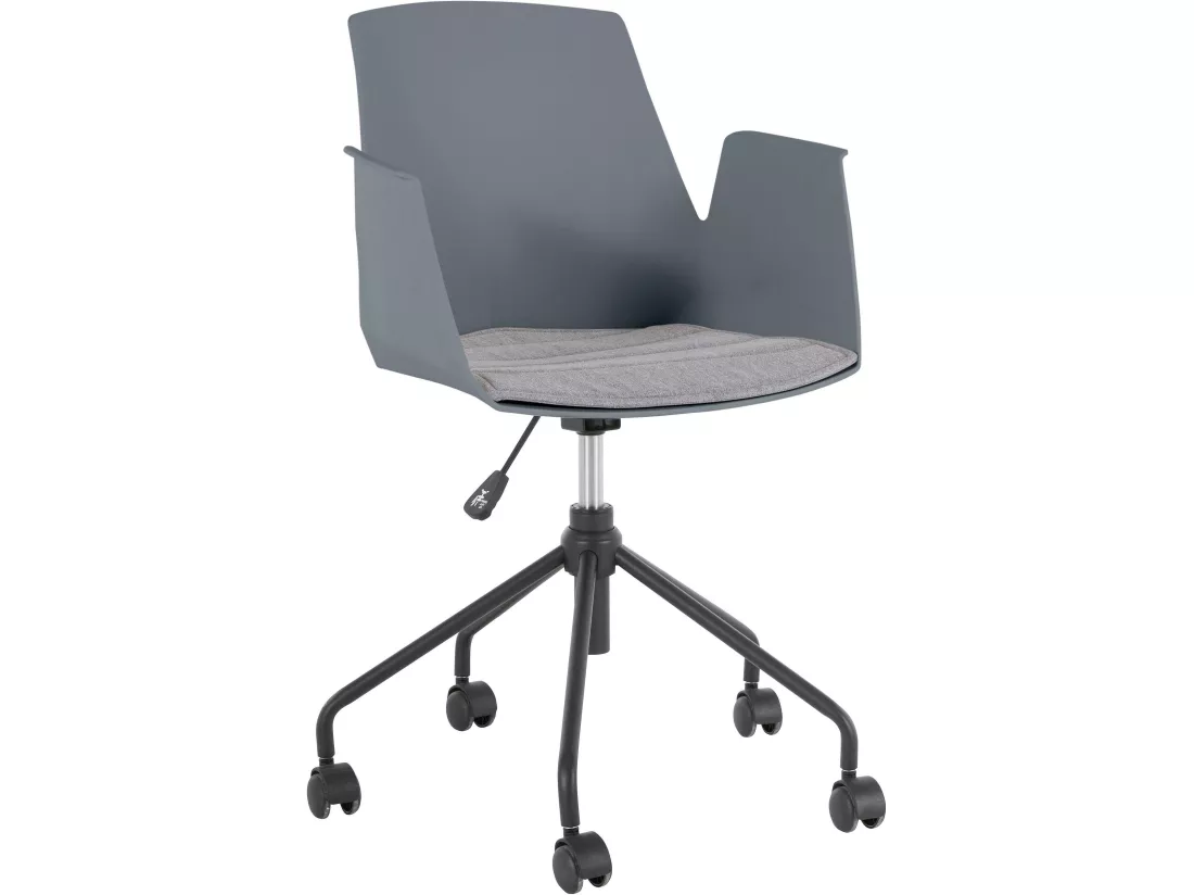 Pedro | Fauteuil de bureau en plastique gris