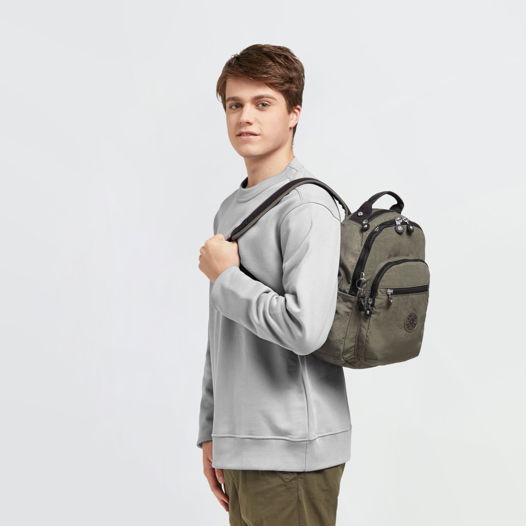 SEOUL S Petit Sac à Dos avec Compartiment pour Tablette - Green Moss