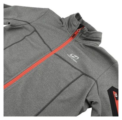 Sweat-shirt Hannah pour femme Thea PS Full - Zip-Stretch-Gris-Rose Corail