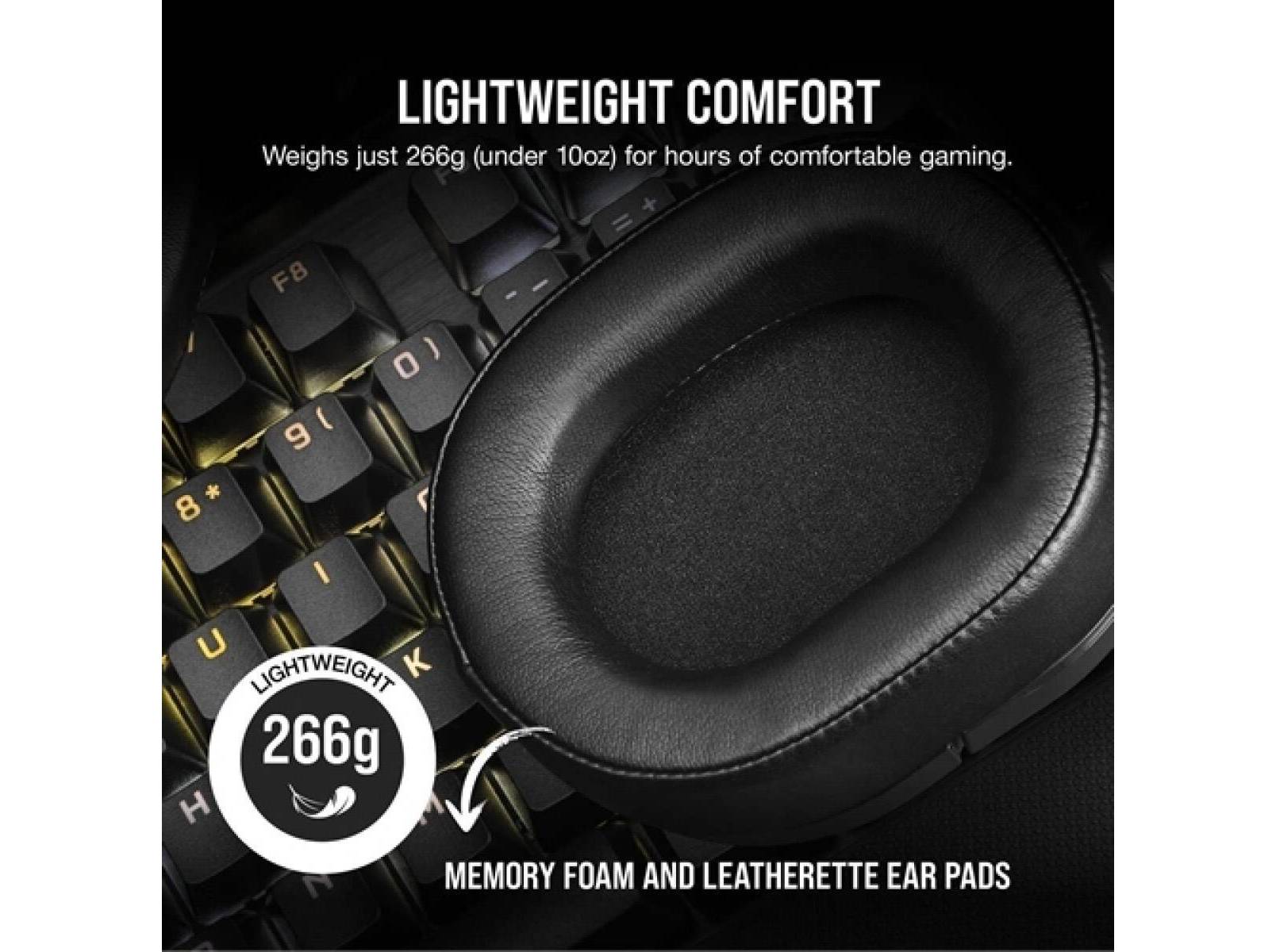AUSCULTADORES WIRELESS GAMING CORSAIR HS55 PRETO