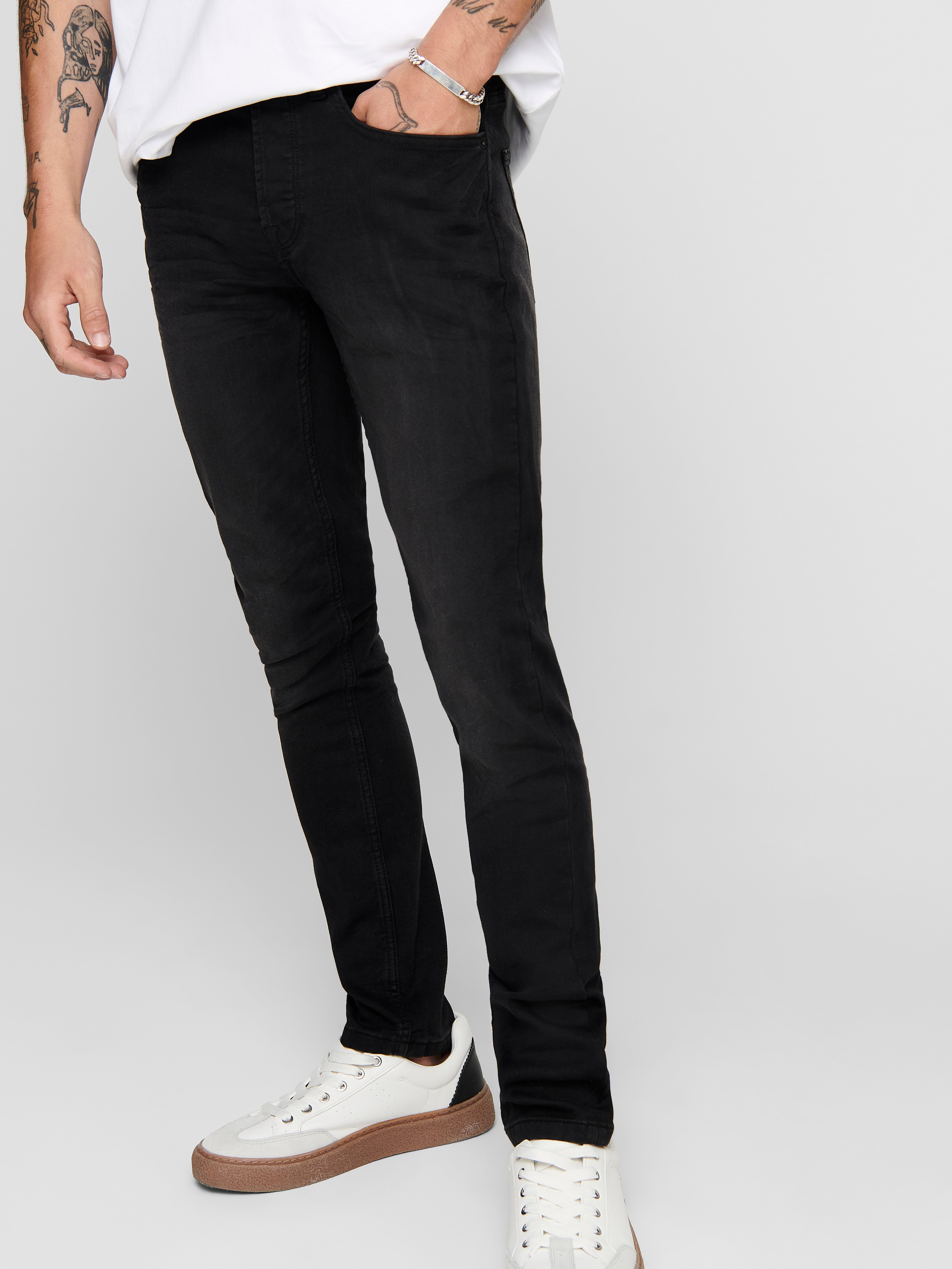 ONSLOOM Mid Rise Slim Fit Jeans Black