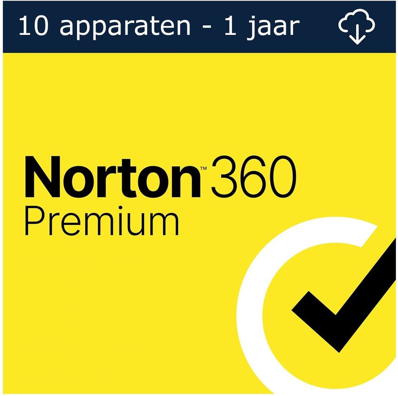 Norton 360 Premium - Antivirus - 10 Apparaten - 1 Jaar