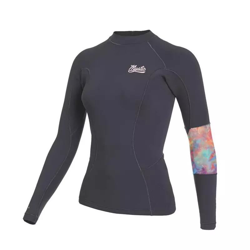 Top néoprène femme MYSTIC Lunar L/S 2mm Dark Grey