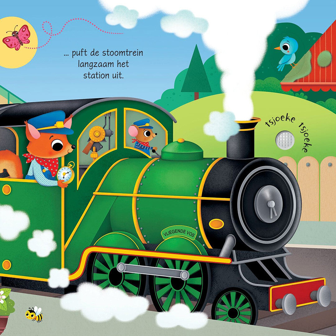 Uitgeverij usborne geluidenboek met de trein