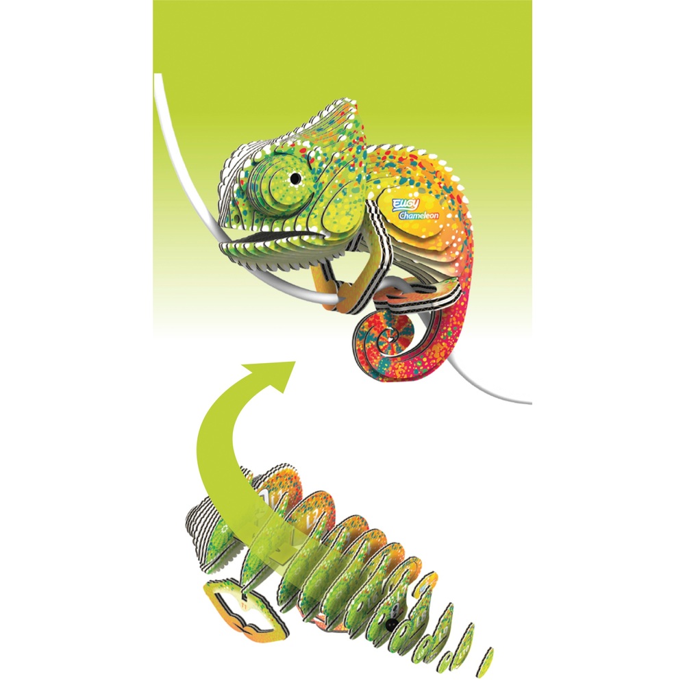 EUGY Chamäleon 3D-Kartonmodellbausatz