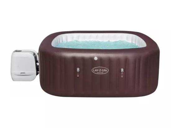 Spa gonflable carré - Maldives Hydrojet Pro - 5 à 7 personnes - L 201 cm x l 201 cm x H 80 cm - Rouge