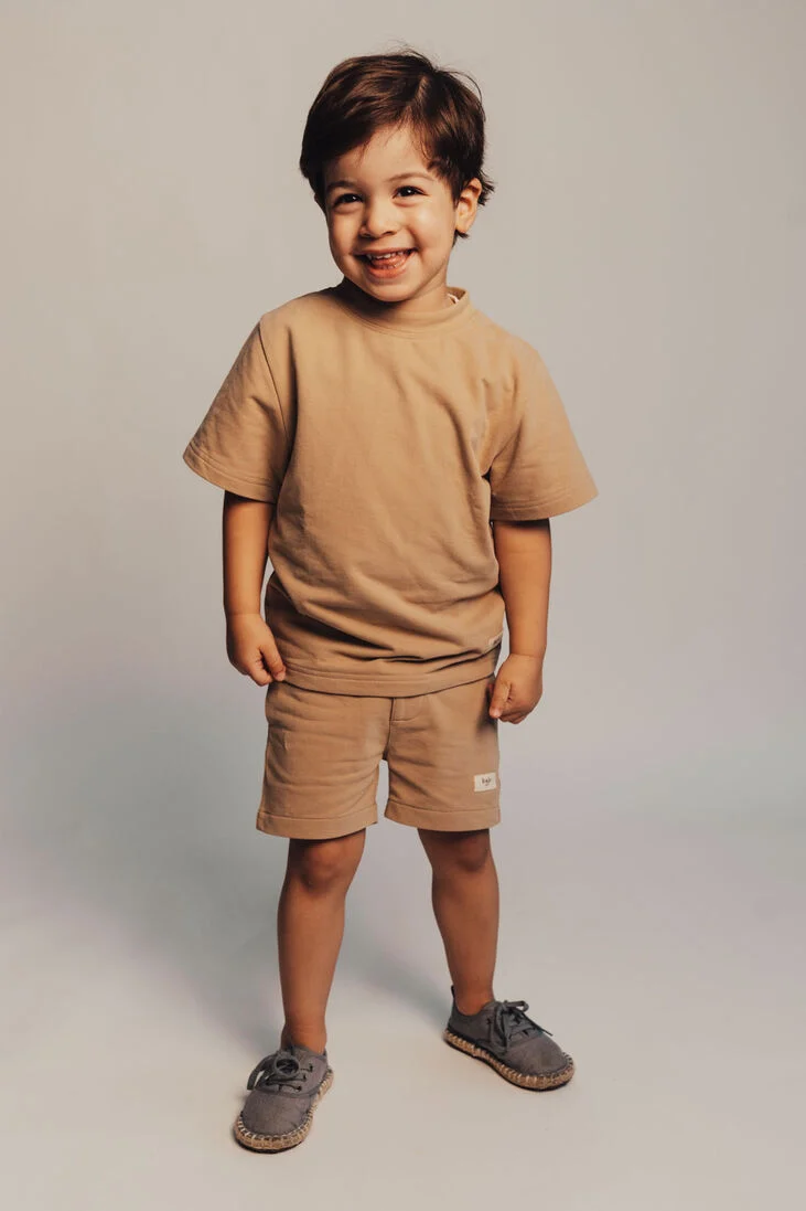 BAJE STUDIO taupe baje studio korte broek manu