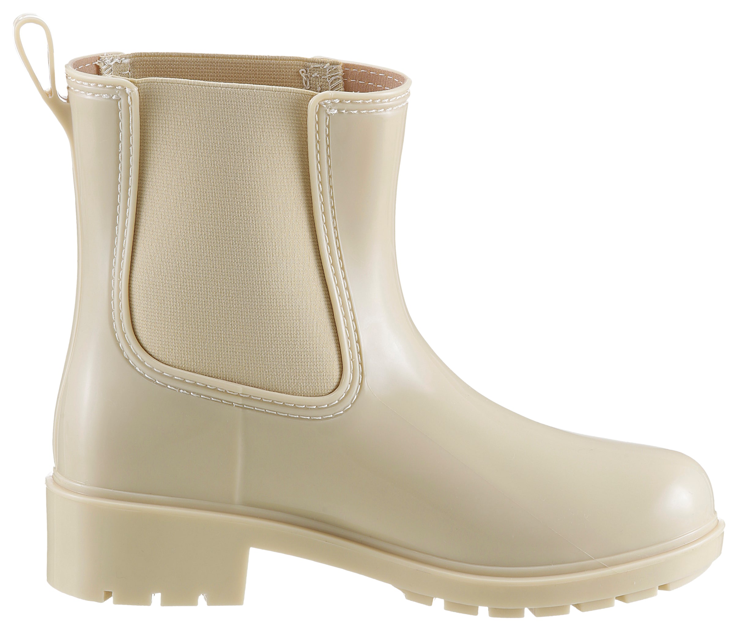 Tommy Hilfiger Chelseaboots »FLAG RAINBOOT«  , Gummistiefel, Blockabsatz, Schlupfschuh mit Anziehlasche
