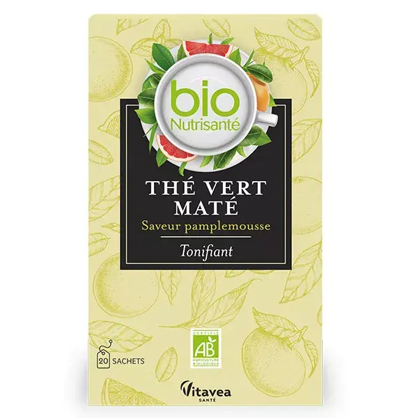 Vitavea - Biosnutrisanté - Chá Verde Mate com Toranja - 20 sachês