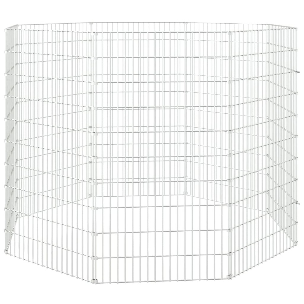 Cage à lapin 8 panneaux 54x100 cm fer galvanisé