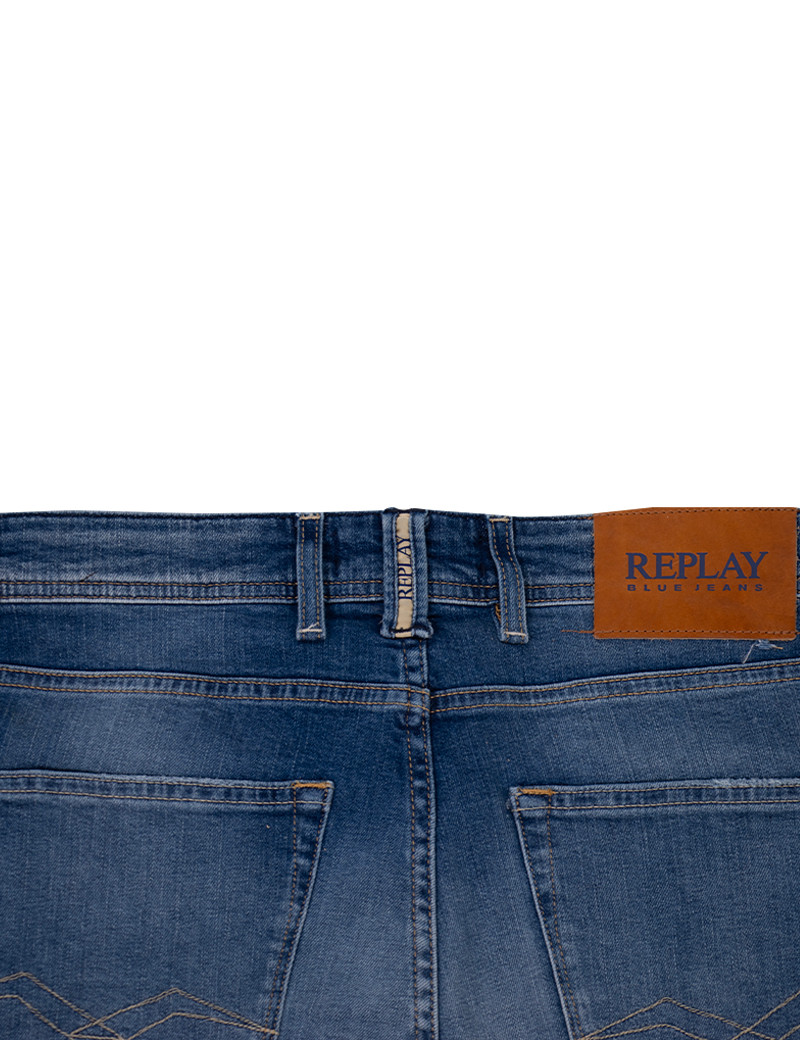 REPLAY SHORT EN JEAN HOMME BLEU MOYEN 434