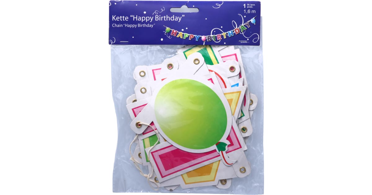 Kette Happy Birthday 1,6 Meter