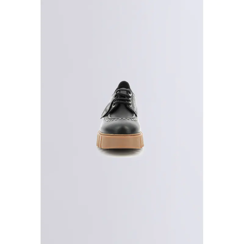 KICK FAMOUS NOIR DERBIES Cuir Femme
