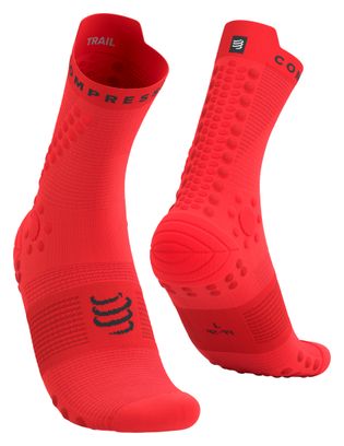 Chaussettes Compressport Pro Racing V4.0 Trail Rouge/Noir