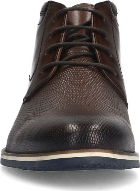 Manfield - Heren - Bruine leren veterboots
