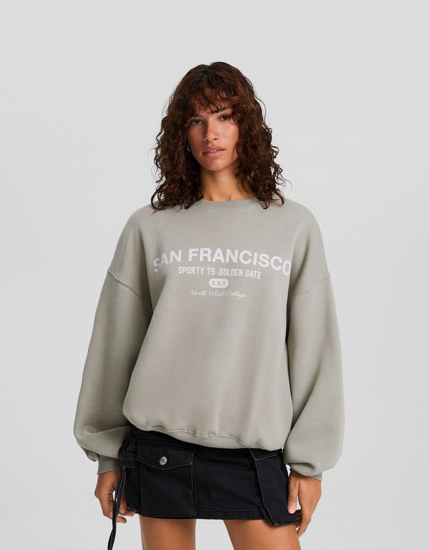 Moletom estampado oversized