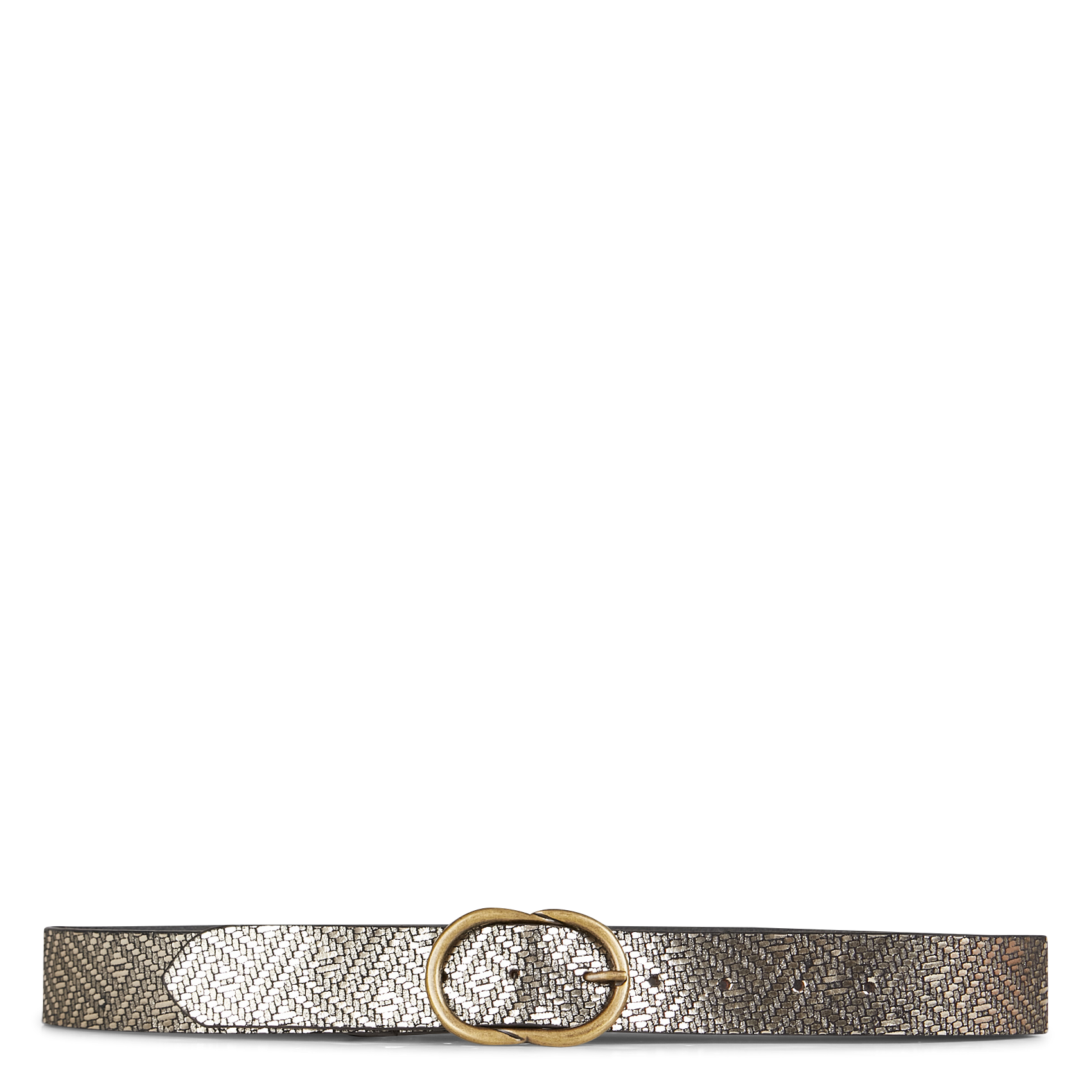 Ceinture à boucle en cuir| Doré