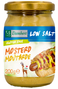 Damhert Low Salt Mosterd Glutenvrij 200GR