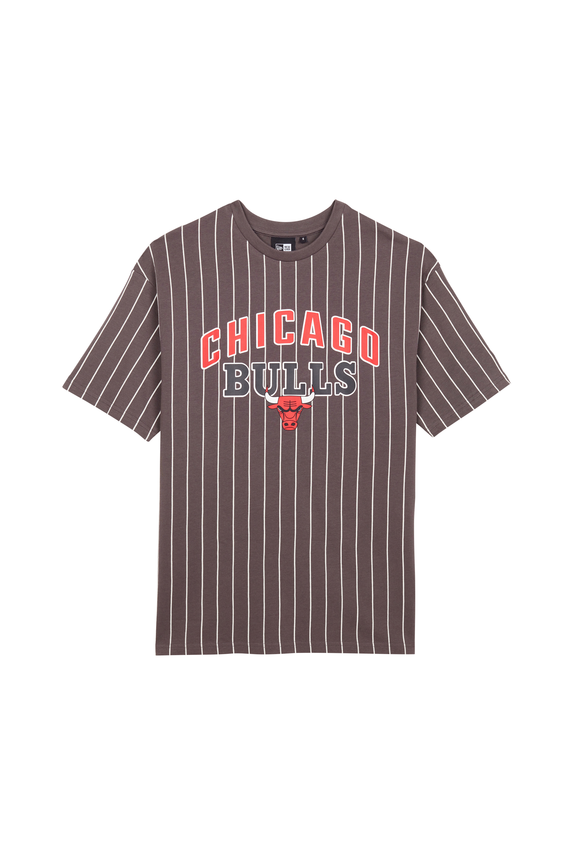 NEW ERA T-shirt PINSTRIPE WORDMARK Gris