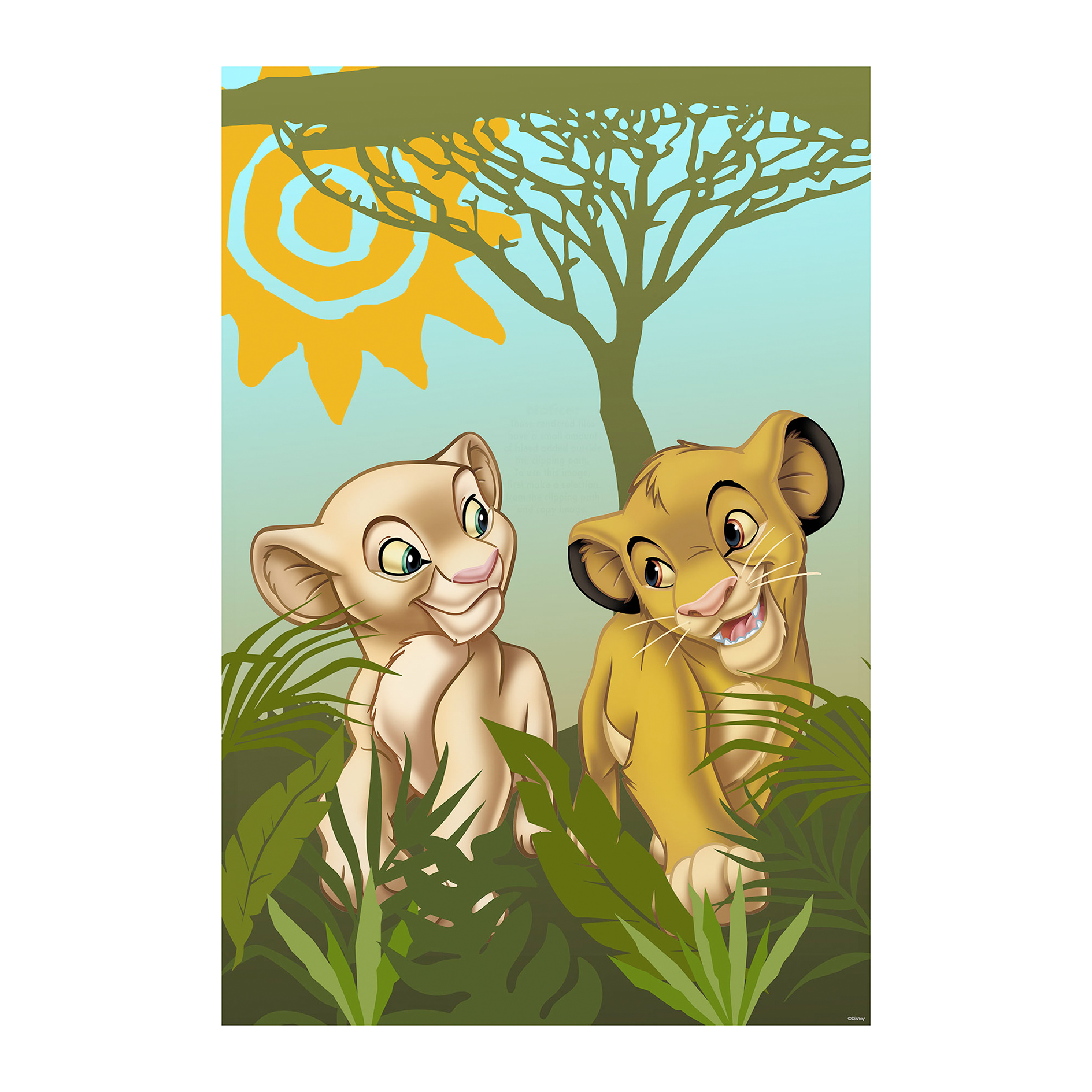 Wandbild LION KING UREMBO MEADOWS - 50x70 cm