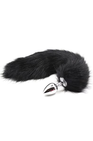 Fox Tail Plug Black Analplugg med hale