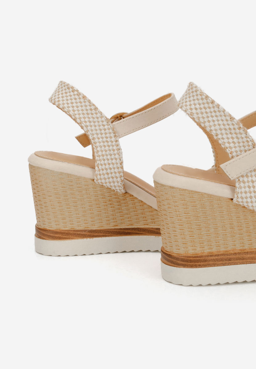Sandales à plateforme beige Ramiela