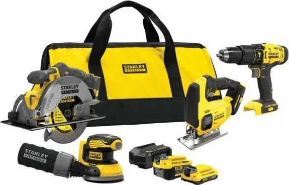 Stanley 4 sæt elektronisk værktøj 18V V20 1*2,0AH 1*4,0AH (1 stk.)