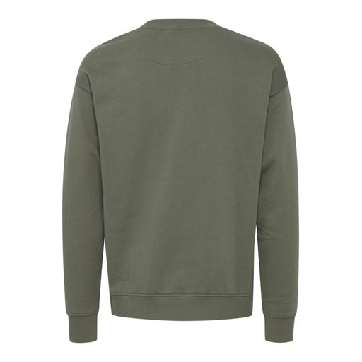 Solid Langærmet Sweatshirt, Olive, S