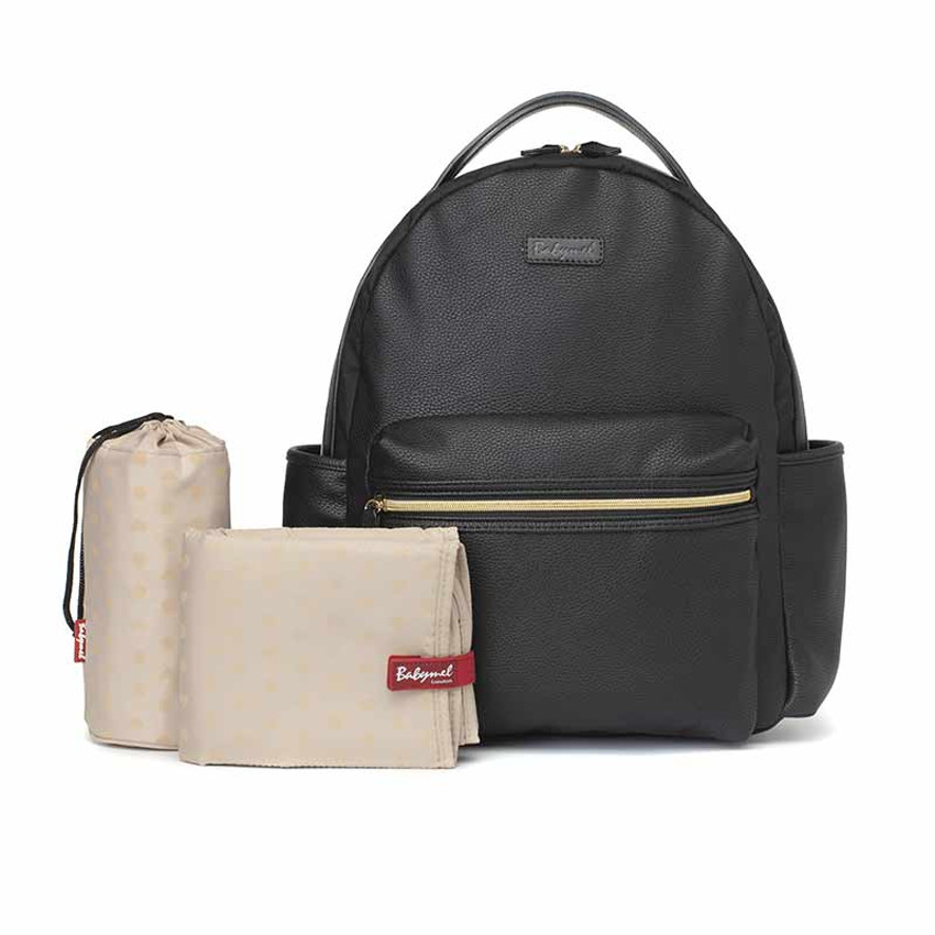 Sac à langer Lola Vegan - Leather black