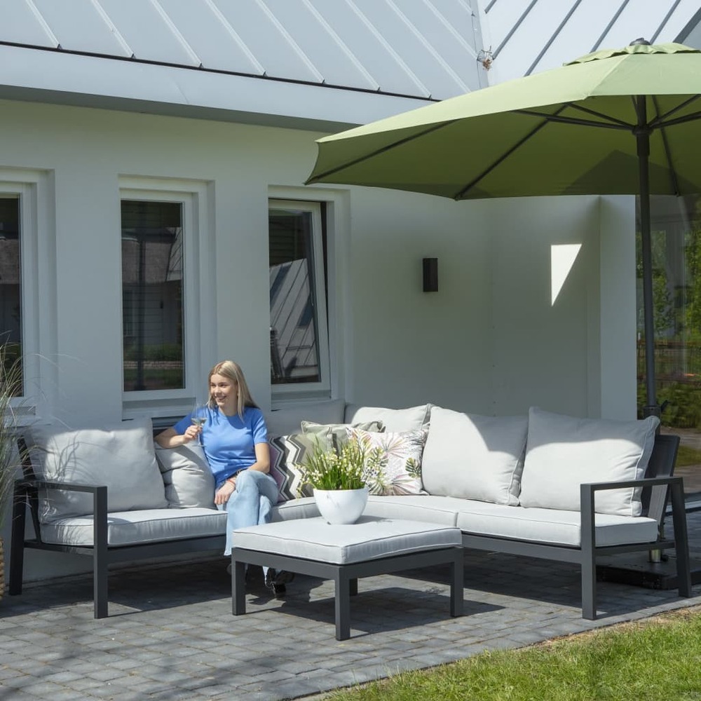 Housse de meubles d'extérieur 270 x 270 x 70 cm gris