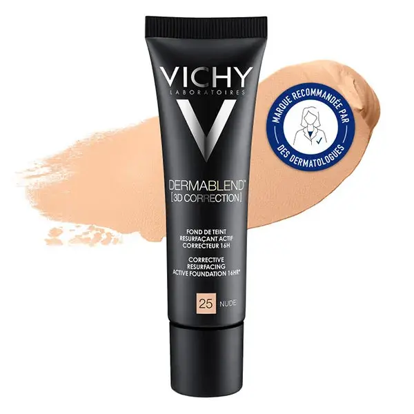 Base Corretiva e Rejuvenescedora Vichy Dermablend 3D nº 25 Nude 30ml